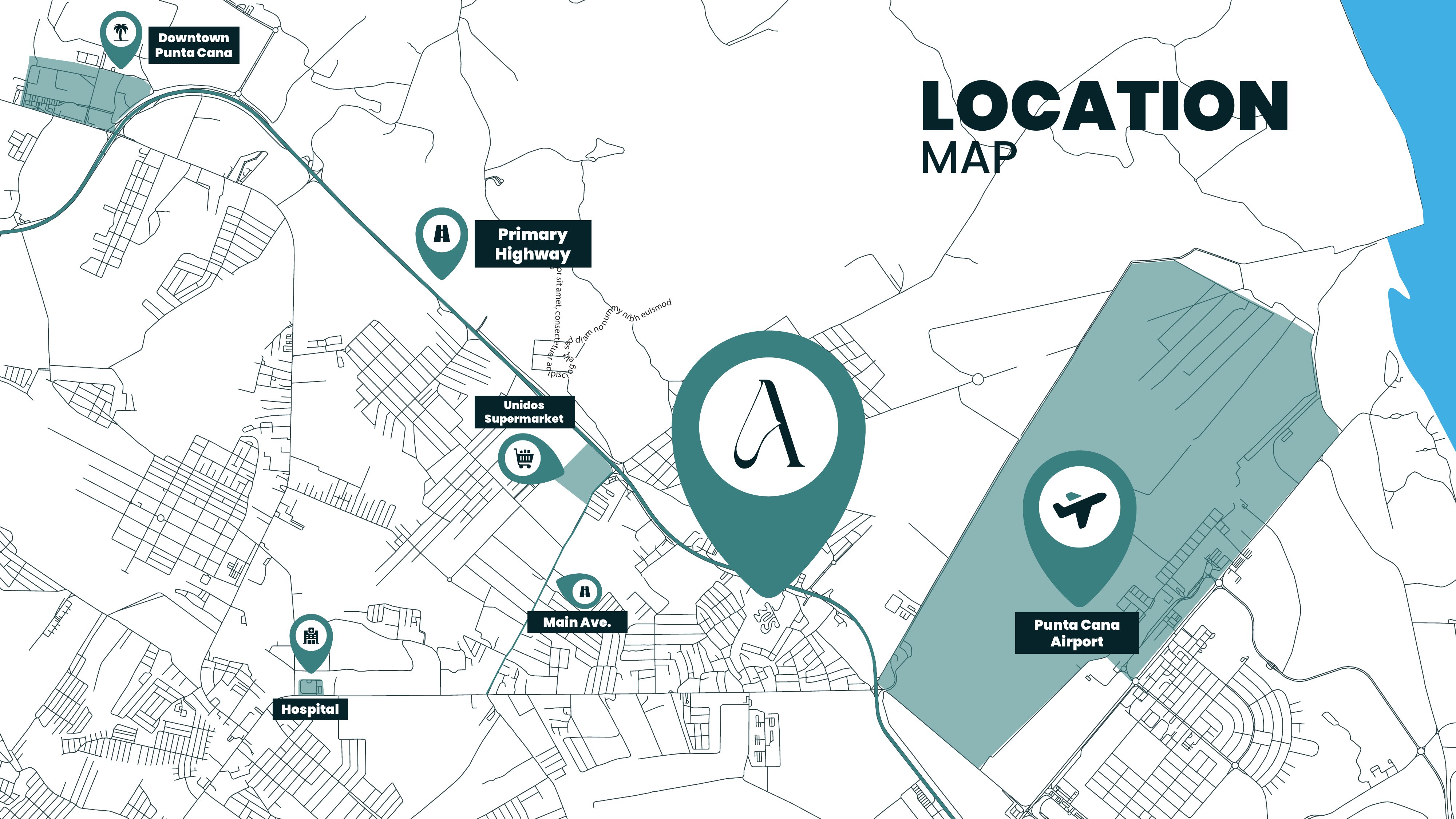 Aura Boulevard location map